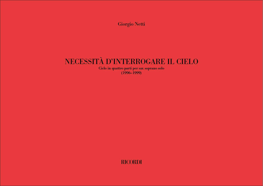 Necessità d'interrogare il cielo